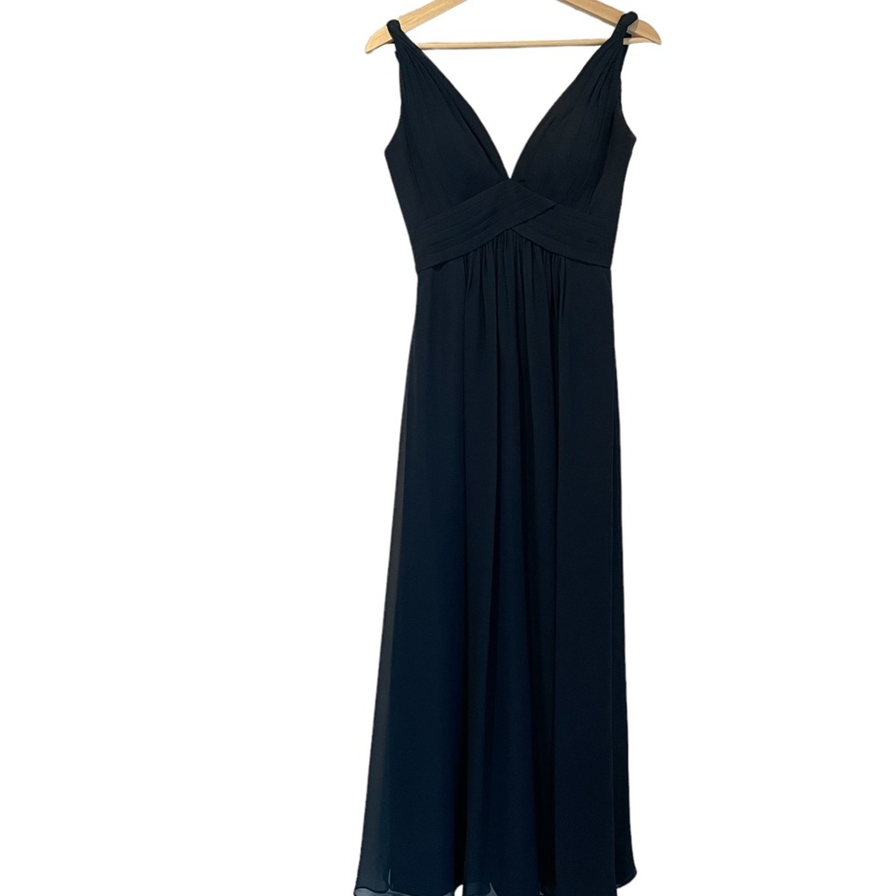 Azazie Navy Bridesmaid Maxi Dress Size 0